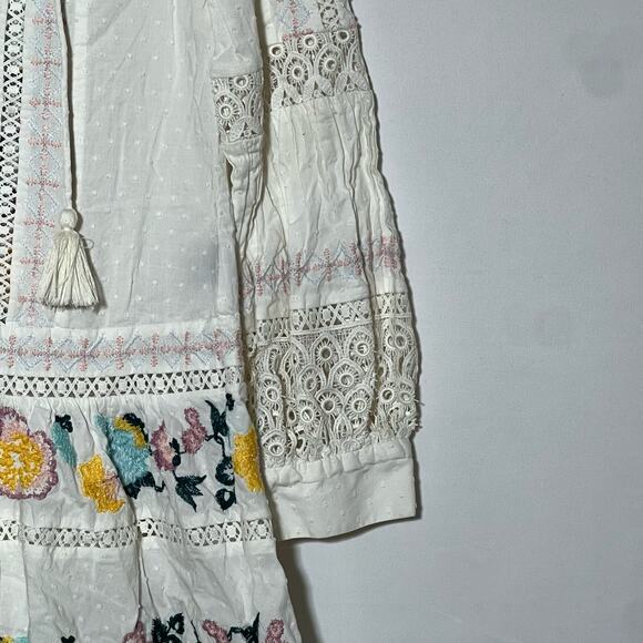 Tory Burch Rent the Runway White Embroidered Boho Dress Cotton Size XS $498 MSRP - Picture 11 of 14
